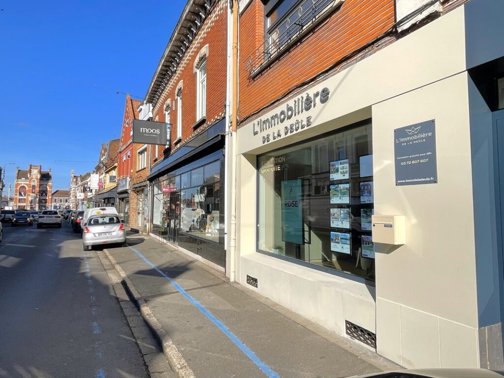 Façade de l'Immobilière de la Deûle, agence immobilière à Annoeullin