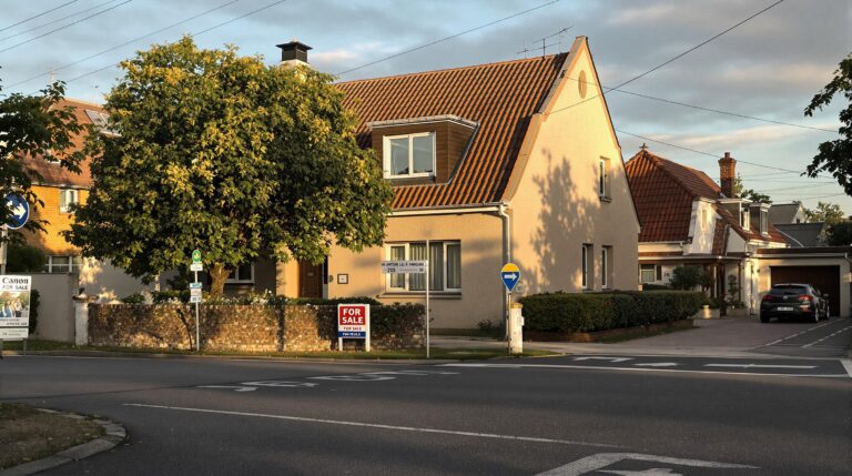 House for sale in a residential area.